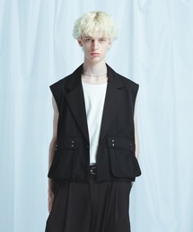 HARE | 【接触冷感 SET UP対応】2ポケットテーラードベスト(HARE)(ベスト)