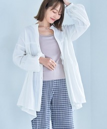 バンドカラーティアードチュニック