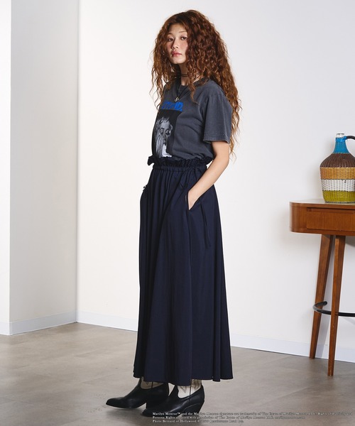 ROSE BUD(ローズバッド)の「(CREOLME)GATHER AND FLARE SKIRT(スカート・レディース・ベージュ/ネイビー・S/M)」の22枚目の写真