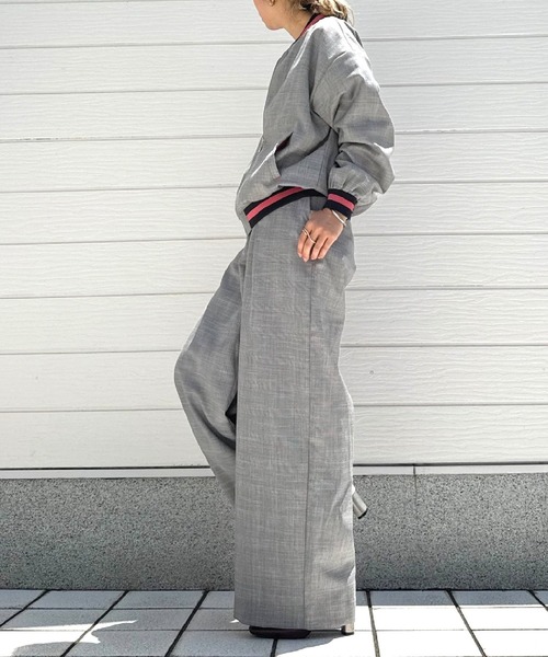 Q（キュー）の「ウエストリブチェックパンツ（その他パンツ・レディース・ブラック系/ブラウン系・MEDIUM）」の14枚目の写真