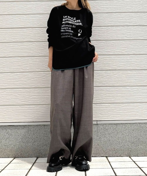 Q（キュー）の「ウエストリブチェックパンツ（その他パンツ・レディース・ブラック系/ブラウン系・MEDIUM）」の16枚目の写真