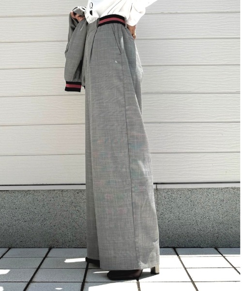 Q（キュー）の「ウエストリブチェックパンツ（その他パンツ・レディース・ブラック系/ブラウン系・MEDIUM）」の9枚目の写真