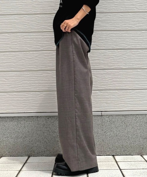 Q（キュー）の「ウエストリブチェックパンツ（その他パンツ・レディース・ブラック系/ブラウン系・MEDIUM）」の11枚目の写真