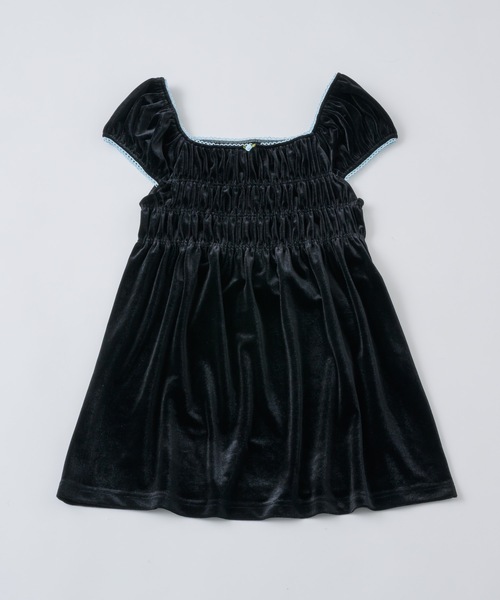 igi(イジ)の「VELOUR SHIRRED TOP / ベロアシャーリングトップス(Tシャツ/カットソー・レディース・グリーン/ブラック・FREE)」の12枚目の写真
