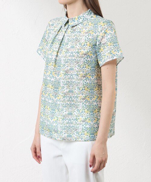 amaca(アマカ)の「【LIBERTY】ORCHARD プルオーバーブラウス(シャツ/ブラウス・レディース・ダークネイビー/オフホワイト・38/40)」の10枚目の写真