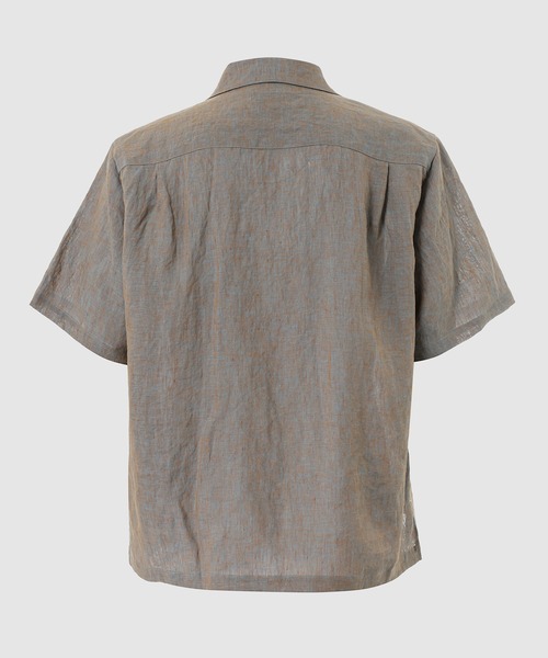 WhoWhat(フーワット)の「HEMP CHAMBRY OPEN COLLAR SHIRT(シャツ/ブラウス・メンズ・グリーン系その他/グレー系その他・S/M)」の3枚目の写真