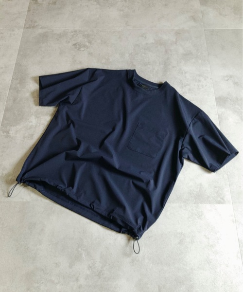 MMMM(エムエムエムエム)の「MMMM/ アイスファブリック/半袖TEE/ドローコード(Tシャツ/カットソー・メンズ・ネイビー/カーキ/グレイッシュベージュ/ブラック/ホワイト・LARGE/X-LARGE/MEDIUM)」の5枚目の写真