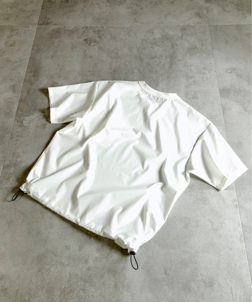 MMMM(エムエムエムエム)の「MMMM/ アイスファブリック/半袖TEE/ドローコード(Tシャツ/カットソー・メンズ・ネイビー/カーキ/グレイッシュベージュ/ブラック/ホワイト・LARGE/X-LARGE/MEDIUM)」の10枚目の写真