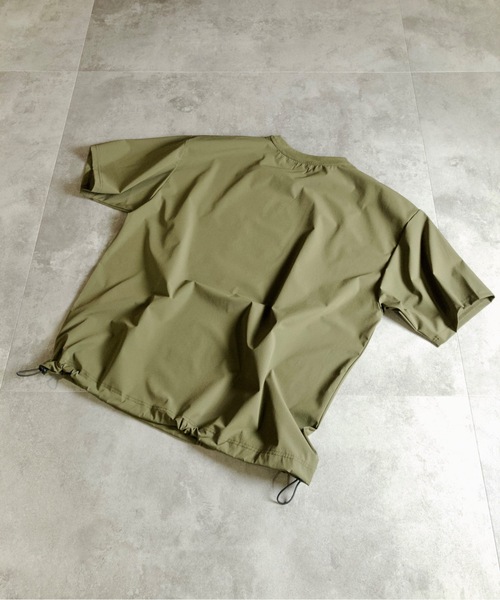 MMMM(エムエムエムエム)の「MMMM/ アイスファブリック/半袖TEE/ドローコード(Tシャツ/カットソー・メンズ・ネイビー/カーキ/グレイッシュベージュ/ブラック/ホワイト・LARGE/X-LARGE/MEDIUM)」の8枚目の写真