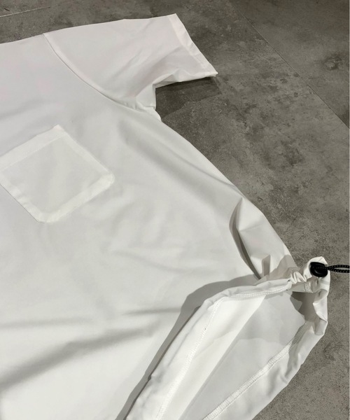 MMMM(エムエムエムエム)の「MMMM/ アイスファブリック/半袖TEE/ドローコード(Tシャツ/カットソー・メンズ・ネイビー/カーキ/グレイッシュベージュ/ブラック/ホワイト・LARGE/X-LARGE/MEDIUM)」の15枚目の写真