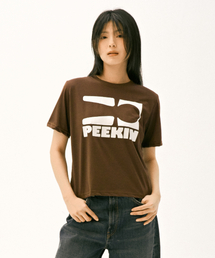 シグネチャーロゴクロップTシャツ(ブラウン)