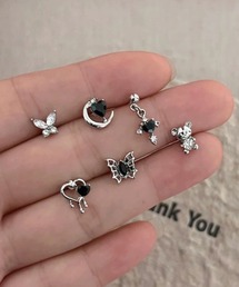 【456706】モチーフピアス6点セット/6点セット(RZ)