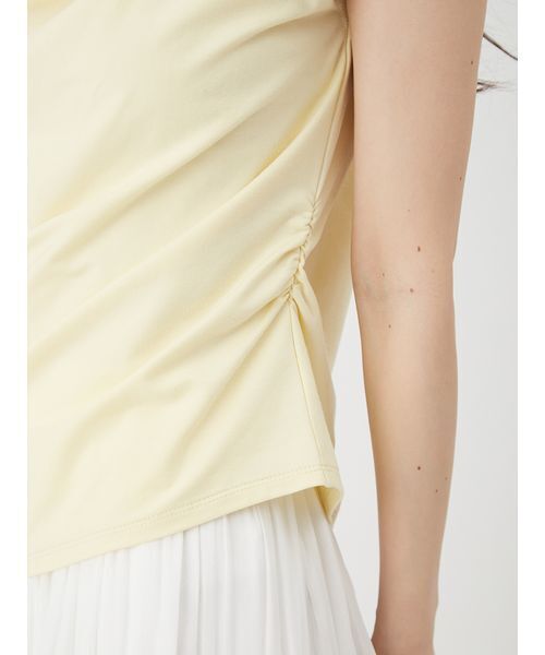 LILY BROWN(リリーブラウン)の「【UVカット】3wayドレープトップス(Tシャツ/カットソー・レディース・イエロー/ブラック/ホワイト・F)」の9枚目の写真