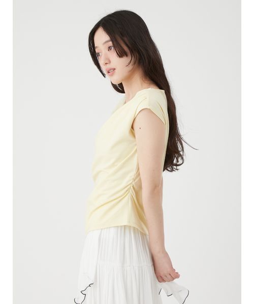 LILY BROWN(リリーブラウン)の「【UVカット】3wayドレープトップス(Tシャツ/カットソー・レディース・イエロー/ブラック/ホワイト・F)」の12枚目の写真