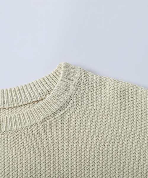 AMELY(エミリー)の「チュールフリル ドッキング ニットトップス/体系カバー/快適素材(ニット/セーター・レディース・ピンク/ベージュ/ブラック・フリー)」の4枚目の写真