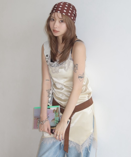 UP SIDE DOWN LACE CAMISOLE/アップサイドダウンレースキャミソール