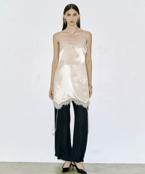 JOSE MOON（ジョゼムーン）の「UP SIDE DOWN LACE CAMISOLE/アップサイドダウンレースキャミソール（キャミソール・レディース・ブラック/ホワイト/イエロー系その他/サックスブルー・FREE）」の20枚目の写真