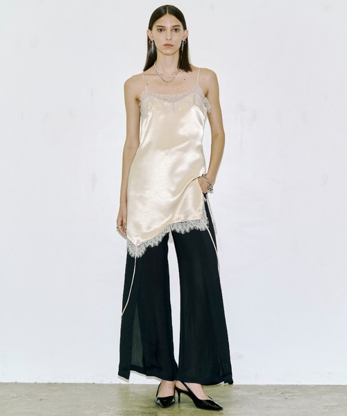 JOSE MOON（ジョゼムーン）の「UP SIDE DOWN LACE CAMISOLE/アップサイドダウンレースキャミソール（キャミソール・レディース・ブラック/ホワイト/イエロー系その他/サックスブルー・FREE）」の21枚目の写真
