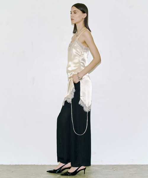 JOSE MOON（ジョゼムーン）の「UP SIDE DOWN LACE CAMISOLE/アップサイドダウンレースキャミソール（キャミソール・レディース・ブラック/ホワイト/イエロー系その他/サックスブルー・FREE）」の22枚目の写真