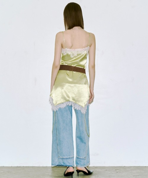 JOSE MOON（ジョゼムーン）の「UP SIDE DOWN LACE CAMISOLE/アップサイドダウンレースキャミソール（キャミソール・レディース・ブラック/ホワイト/イエロー系その他/サックスブルー・FREE）」の10枚目の写真