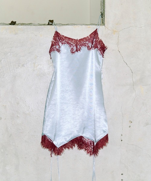 JOSE MOON（ジョゼムーン）の「UP SIDE DOWN LACE CAMISOLE/アップサイドダウンレースキャミソール（キャミソール・レディース・ブラック/ホワイト/イエロー系その他/サックスブルー・FREE）」の15枚目の写真