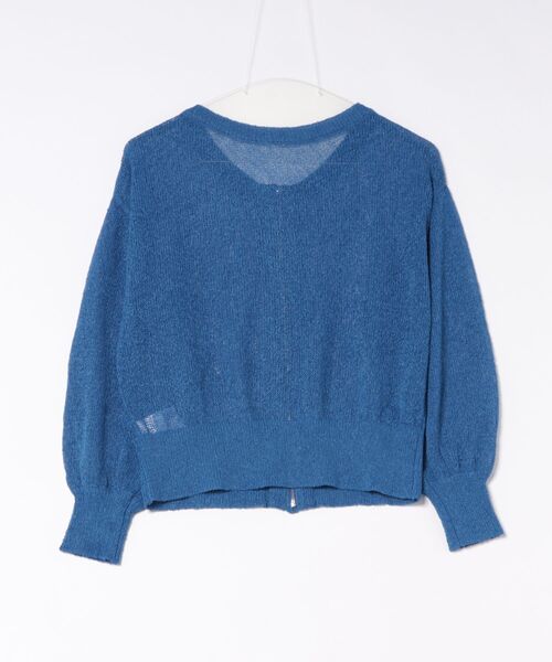 Jines(ジネス)の「TSUMUGI和紙ジップカーディガン(カーディガン/ボレロ・レディース・ベージュ/ネイビー/レッド/ブラック・38)」の5枚目の写真