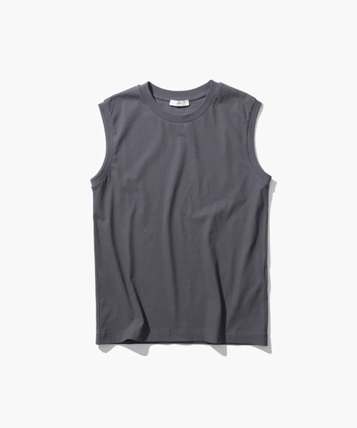 ATON(エイトン)の「【ATON/エイトン】FRESCA NUBUCK REGULAR FIT TANKTOP/ヌバックレギュラーフィットタンクトップ(Tシャツ/カットソー・レディース・ベージュ/チャコールグレー/オフホワイト・2/1)」の21枚目の写真