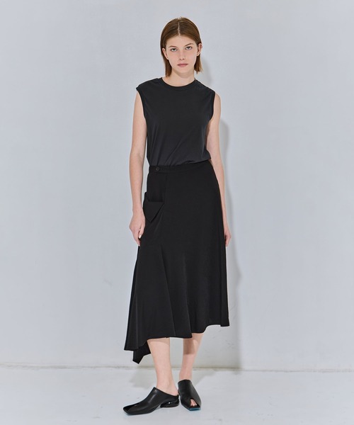 ATON(エイトン)の「【ATON/エイトン】FRESCA NUBUCK REGULAR FIT TANKTOP/ヌバックレギュラーフィットタンクトップ(Tシャツ/カットソー・レディース・ベージュ/チャコールグレー/オフホワイト・2/1)」の20枚目の写真