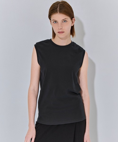 ATON(エイトン)の「【ATON/エイトン】FRESCA NUBUCK REGULAR FIT TANKTOP/ヌバックレギュラーフィットタンクトップ(Tシャツ/カットソー・レディース・ベージュ/チャコールグレー/オフホワイト・2/1)」の18枚目の写真