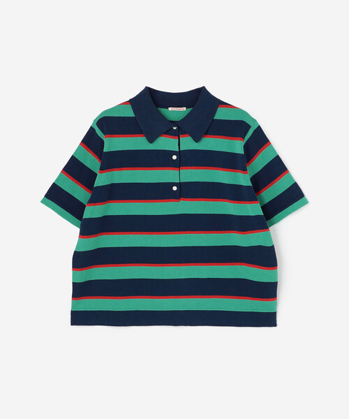 RYE TENDER（ライテンダー）の「RYE TENDER | コットン 半袖ポロシャツ WOMEN（ポロシャツ・レディース・ブルー系その他5/ブルー系その他/カーキ系1・0）」の3枚目の写真