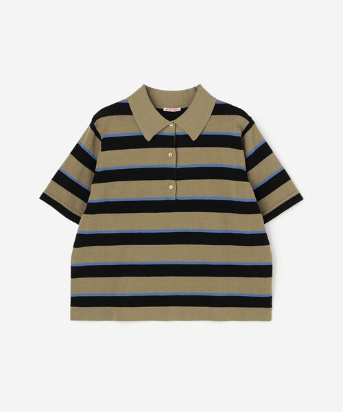 RYE TENDER（ライテンダー）の「RYE TENDER | コットン 半袖ポロシャツ WOMEN（ポロシャツ・レディース・ブルー系その他5/ブルー系その他/カーキ系1・0）」の13枚目の写真