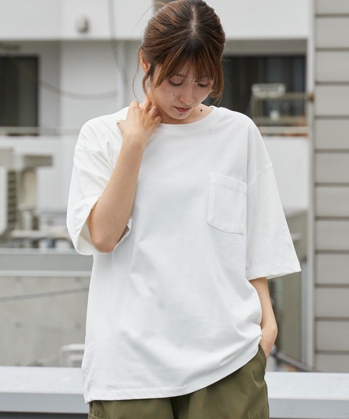 ROOPTOKYO（ループトウキョウ）の「ドライコットンポケットTシャツ 吸水速乾 2026年春夏（Tシャツ/カットソー・メンズ・ホワイト/ブラック/チャコールグレー・M/L/LL）」の6枚目の写真