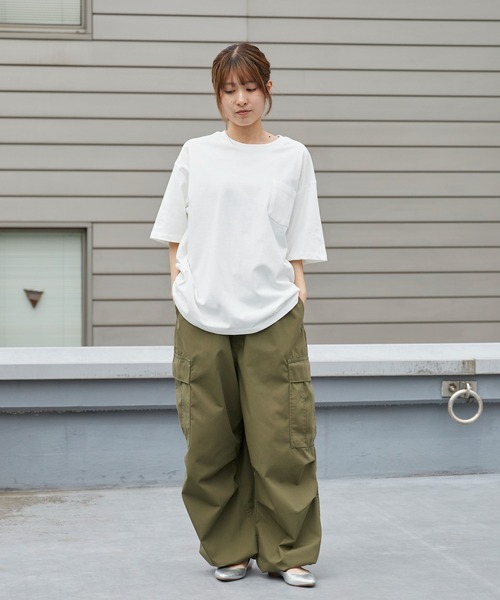 ROOPTOKYO（ループトウキョウ）の「ドライコットンポケットTシャツ 吸水速乾 2026年春夏（Tシャツ/カットソー・メンズ・ホワイト/ブラック/チャコールグレー・M/L/LL）」の8枚目の写真