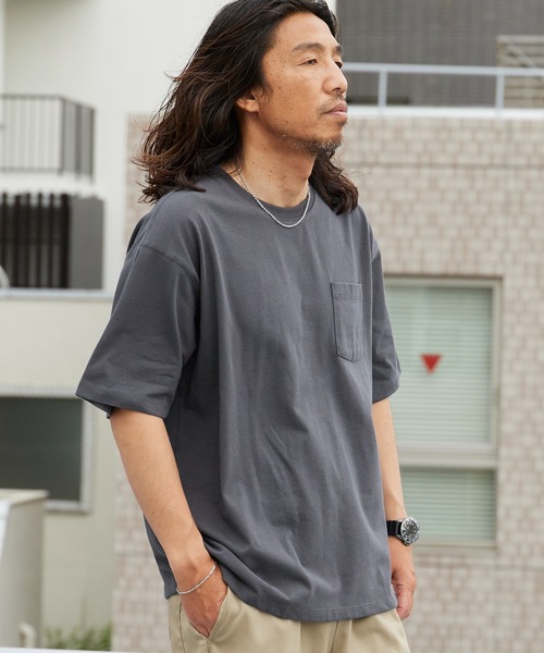 ROOPTOKYO（ループトウキョウ）の「ドライコットンポケットTシャツ 吸水速乾 2026年春夏（Tシャツ/カットソー・メンズ・ホワイト/ブラック/チャコールグレー・M/L/LL）」の21枚目の写真