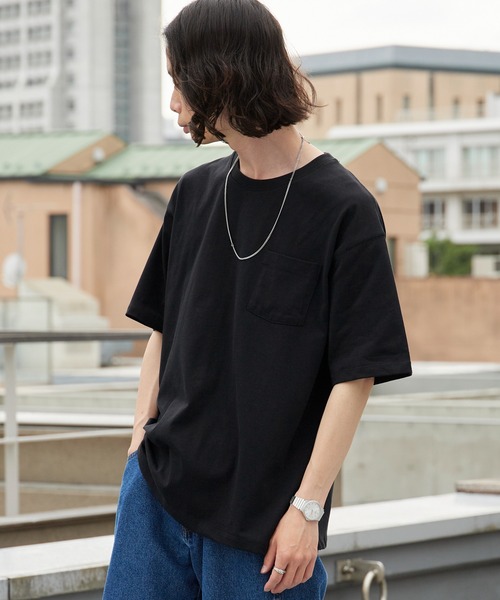 ROOPTOKYO（ループトウキョウ）の「ドライコットンポケットTシャツ 吸水速乾 2026年春夏（Tシャツ/カットソー・メンズ・ホワイト/ブラック/チャコールグレー・M/L/LL）」の12枚目の写真