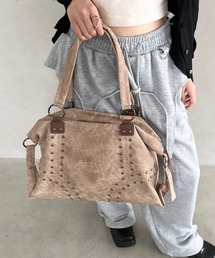Bamm [Large Capacity] Studded Boston Bag (Boston Bag)