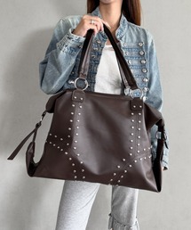 Bamm [Large Capacity] Studded Boston Bag (Boston Bag)