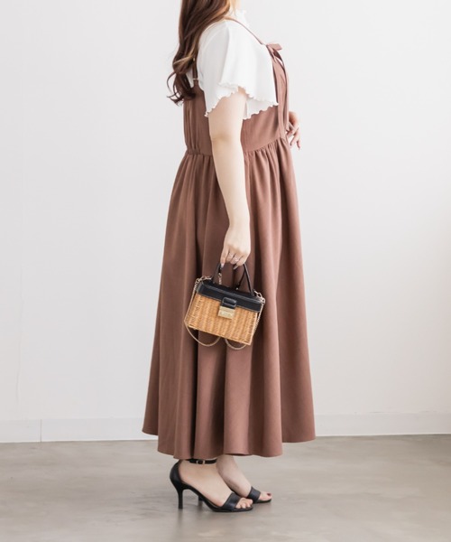 CLETTE（クレット）の「CLETTEオリジナルリボンポイントワンピース（ワンピース・レディース・テラコッタ/ブラック/チャコールグレー・4L/3L/LL）」の13枚目の写真