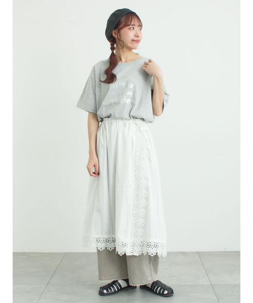 Samansa Mos2(サマンサ モスモス)の「【SA刺繍】裾レースドロワーズパンツ(その他パンツ・レディース・チェック/ベージュ/オフホワイト・フリー(L)/フリー(M))」の21枚目の写真