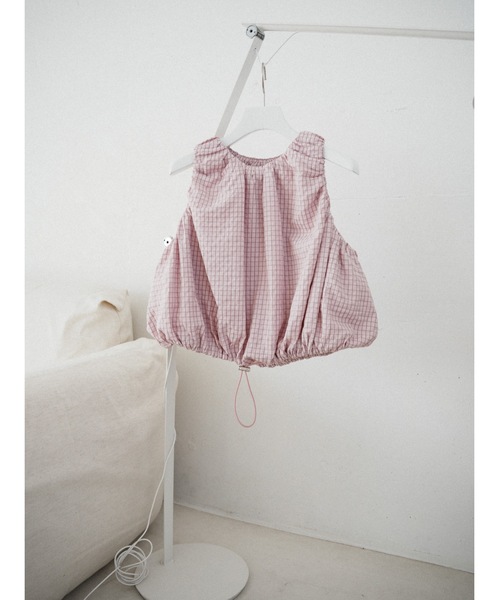 Katrin TOKYO(カトリーントーキョー)の「drawstring check tops(キャミソール・レディース・ブルー/ネイビー/ピンク・XS/FREE)」の10枚目の写真