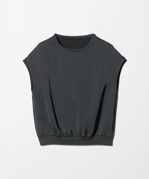 A DAY IN THE LIFE UNITED ARROWS(アデイインザライフユナイテッドアローズ)の「ヴィンテージサテン Tブラウス ‐接触冷感‐ <A DAY IN THE LIFE>(シャツ/ブラウス・レディース・ダークグレー/ナチュラル・FREE)」の13枚目の写真