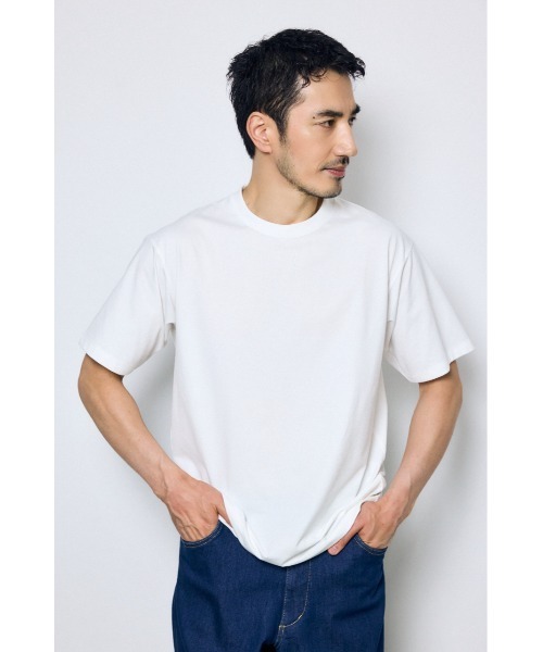 AZUL by moussy（アズールバイマウジー）の「立体シルエットトップス（Tシャツ/カットソー・メンズ・ブラック/グレー/オフホワイト・SMALL/LARGE/MEDIUM）」の5枚目の写真
