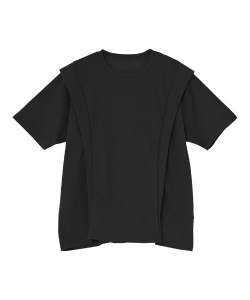 Re:EDIT（リエディ）の「[UVカット][接触冷感][シワになりにくい]ショルダータック半袖Ｔシャツ（Tシャツ/カットソー・レディース・ブラック/ホワイト/チャコールグレー・LARGE/MEDIUM）」の15枚目の写真