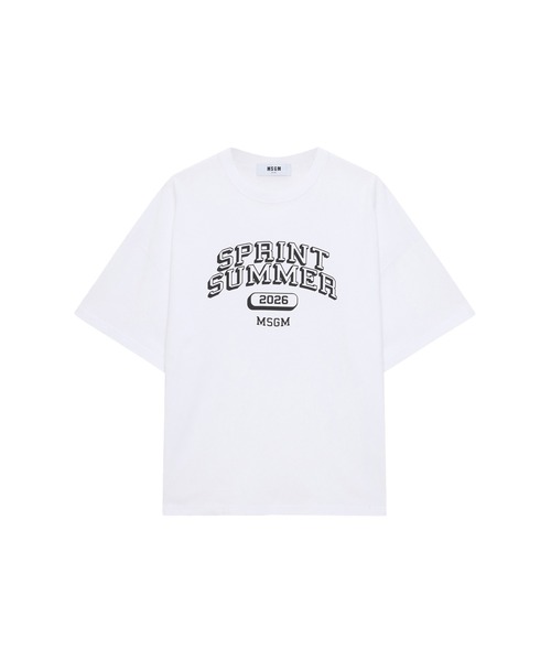 MSGM(エムエスジーエム)の「SPRINT SUMMER グラフィック Tシャツ(Tシャツ/カットソー・メンズ・ホワイト・M/L)」の1枚目の写真
