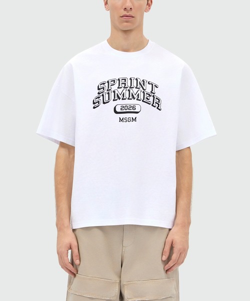 MSGM(エムエスジーエム)の「SPRINT SUMMER グラフィック Tシャツ(Tシャツ/カットソー・メンズ・ホワイト・M/L/XS/S)」の2枚目の写真