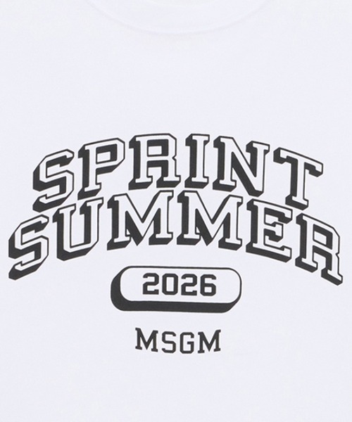 MSGM(エムエスジーエム)の「SPRINT SUMMER グラフィック Tシャツ(Tシャツ/カットソー・メンズ・ホワイト・M/L/XS/S)」の5枚目の写真