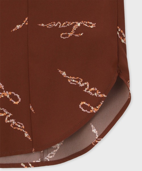 Paul Smith(ポールスミス)の「ウィメンズ "Love" 半袖シャツ / 265006 SH194(シャツ/ブラウス・レディース・バーガンディー/キナリ・40)」の7枚目の写真