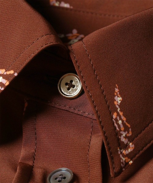 Paul Smith(ポールスミス)の「ウィメンズ "Love" 半袖シャツ / 265006 SH194(シャツ/ブラウス・レディース・バーガンディー/キナリ・40)」の8枚目の写真