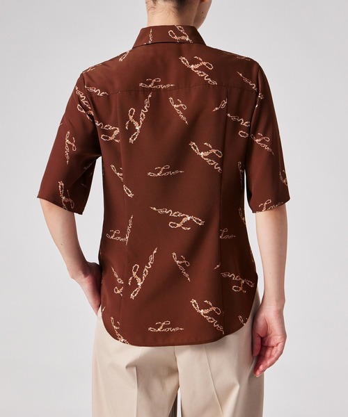 Paul Smith（ポールスミス）の「ウィメンズ "Love" 半袖シャツ / 265006 SH194（シャツ/ブラウス・レディース・バーガンディー/キナリ・40）」の13枚目の写真