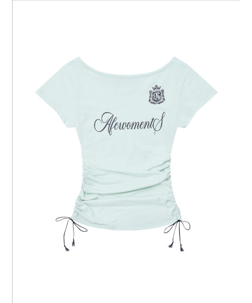 A FEW COMMENTS(アフューコメンツ)の「エンブレムストリングTシャツ ミント(Tシャツ/カットソー・レディース・その他・FREE)」の1枚目の写真
